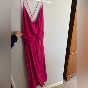 Zara Hot Pink MIDI Dress